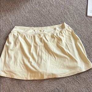 aerie Pale Yellow Skater Skirt